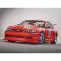 Ford Mustang Cobra R oil painting